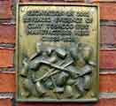 View: t11597 Plaque commemorating archaeological excavations which revealed a clay pipe manufacture at Riverside Exchange. 