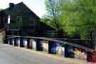 View: t11632 Hill Bridge, also known as Walkley Lane Bridge, Walkley Lane, Walkley with (top left) No. 383 Freemasons Arms (latterly the Riverside public house)