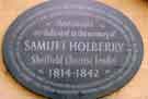 View: t11644 Plaque to commemorate Samuel Holberry, Sheffield Chartist leader, Peace Gardens