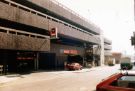 View: t11832 Matilda Way entrance to the NCP multi storey car park, Furnival Gate showing (centre) Godfrey Davis Europort, car hire