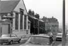 View: t11993 Jamia Mosque (formerly Unitarian Mission Church) No. 20 Shirland Lane, Attercliffe looking towards Midland Bank, No. 629 Attercliffe Road