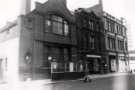 View: t11997 Pinfold Street showing (left) No.10 the former Sheffield Gas Company House, (centre) No.12 Christian Science Reading Room and (right) Needham Engineering Co. Ltd. 