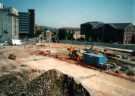 View: t12067 Site of former Sheaf and Setts Markets showing (back right) the Terminal Warehouse, Canal Basin