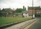 View: t12084 Church Street, Ecclesfield from Priory Road showing (left) No. 18 the Black Bull public house and No. 10 Tracy's Clothing Alterations