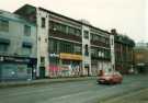 View: t12173 West Bar showing (l. to r.) No. 39 Maim Sahib, Indian restaurant; No. 43 Leyland, paint and wallpaper dealers and No.43 the Leather Factory