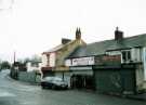 View: t12229 Pitsmoor Road showing (l. to r.) No. 448 Pitsmoor Hotel; How Wing Loy, chinese takeaway; Axident Claims Centre and No. 418 Pizza Palace