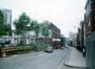 View: t12248 Trafalgar Street looking towards (centre) Nos. 57 - 59 the former premises of Harrison, Fisher and Co., silversmiths, Trafalgar Works