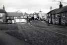 View: t12358 Church Lane, Dore showing (right) Nos. 1 - 7 Hare and Hounds public house and (centre) Dore Methodist Church, No. 3 Savage Lane