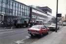 View: t12384 'Green Goddess' fire engine outside the Children's Hospital, Western Bank, c. 1980