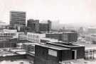 View: t12408 View of The Moor from roof of John Atkinson Ltd. showing (back left) Redvers House and Furnival House