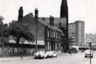 View: t12414 Glossop Road looking towards University of Sheffield showing (centre) Glossop Road Baptist Church (latterly University Drama Studio)