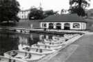 View: t12441 Crookes Valley Park boating lake and boat house showing (top left) Crookesmoor House