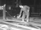 View: t12541 The spraying of fabricated roof structures being undertaken by possibly by Darnall Shotblasting Co. Ltd., Surbiton Street