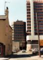 View: t12670 The Roebuck public house (left), AEU House (centre) and Redvers House (right) from Charles Street showing (centre) Union Lane