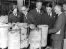 Visiting group, Hadfields Ltd. showing (2nd left) T. H. Arnold, deputy research controller and (1st right) T. H. Middleham, research department