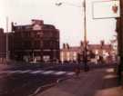 Junction of West Street, Pinfold Street and (foreground) Leopold Street looking towards Townhead Street flats