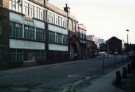 Wellington Street from corner of Trafalgar Street showing (left) former premises of Robert Sorby and Son Ltd., edge tool manufacturer, Kangaroo Works