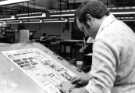 Making up the front page in the composing room, Sheffield Newspapers Ltd., York Street