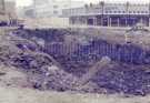 Construction site for Manpower Service Commission, Moorfoot showing (back right) Yorkshire Bank, No. 139 The Moor