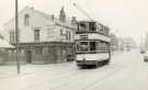Tram No. 131 on Attercliffe Road showing (left) No. 851 The Tramcar Inn