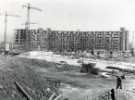 View: t14696 Park Hill Redevelopment Area, Part 1: [Park Hill Flats construction]. Blocks B and C superstructure showing (top right) Park Hill School