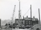 Park Hill Redevelopment Area, Part 1: [Park Hill Flats construction]. Sheepbridge G.10 tower crane partly erected