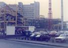 Construction of Wellington Street fire station, corner of Carver Street and Wellington Street showing (top left) Telephone House