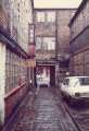 Alleyway off Leah's Yard, former premises of Henry Leah and Sons, silver stampers, Cambridge Stamping Works, No. 20 Cambridge Street