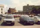 Surrey Place (formerly Eyre Street) looking towards (left) the Central Library, Surrey Street with (centre) the Motor Taxation office and (top centre) Leader House 