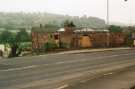 Derelict premises at the junction of (left) Bedale Road and (foreground) Abbeydale Road (site latterly occupied by  No. 455 Tesco Express supermarket and No. 457 Barnardo's, charity shop, Abbeydale Road)