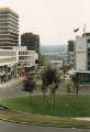 Charter Square looking towards Furnival Gate showing (right) Debenhams, department store and (top left) Redvers House and AEU House, offices