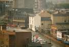 Broad Lane from Steel City Plaza offices showing (top left) Nos. 116 - 126 Sheffield Magnet Company, magnet manufacturers