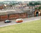 Albert Road, showing Webster's Autos, car repairs and welding and Riverdale Motors (former Sheffield Corporation Tramway Heeley Depot)