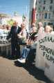 Councillor Patricia J. Midgley with Rodney Bickerstaffe, Second President of the National Pensioners Convention and members of the Sheffield Pensioners Action Group attending the Pensioners Parliament, Blackpool, Lancashire