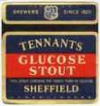 View: t16134 Beer label for Glucose Stout, [brewed by] Tennant Brothers Ltd., Exchange Brewery, Bridge Street