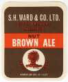 View: t16135 Beer label for Nut Brown Ale, [brewed by] S. H. Ward and Co. Ltd., Sheaf Brewery, No. 129 Ecclesall Road