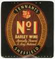 Beer label for No.1 Barley Wine, [brewed by] Tennant Brothers Ltd., Exchange Brewery, Bridge Street