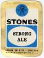 Beer label for Stones Strong Ale [brewed by William Stones Ltd.], Cannon Brewery, junction of Rutland Road and Boyland Street, Neepsend