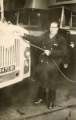 Lawrence Ashforth cleaning a bus at either Leadmill Road bus depot or Greenland Road bus depot