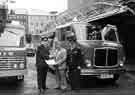 View: u11215 City of Sheffield Fire Brigade. Unidentified presentation at the Central Fire Station, No. 50 Division Street