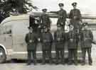 View: u11218 National Fire Service firemen aboard a fire engine at Beverley 