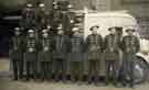 View: u11256 Auxiliary Fire Service firemen and engine at Bowling Green Street