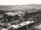 View: u11391 Construction of Pond Street bus station showing (top right) the Sheffield Midland railway station