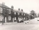 View: u11490 Banner Cross Cottages at (left) No. 345 Psalter Lane and Nos. 1 - 13 Ecclesall Road South (latterly Gilders car sales)