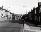 View: u11559 Stannington Road, looking towards Malin Bridge, at the junction with (left) Wood Lane