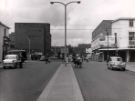 View: u11637 Cumberland Street looking towards The Moor and Fitzwilliam Street showing (right) the construction of John Atkinson Ltd., department store