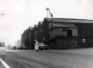 View: u11674 Broad Street, showing (centre) Dutfield and Sherringham, fruit and potato merchants and J. H. Procter, fruit and vegetable merchants, Castlefolds wholesale market