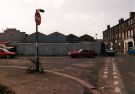 View: u11699 Garages on (centre) Cornish Street at junction with (right) Green Lane showing former premises of John Lucas and Sons Ltd., iron merchants, Wharncliffe Works