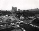 View: u11705 View of the junction of (foreground) Fitzwilliam Street and (centre) Wellington Street showing (top centre) Telephone House and Redvers House and (centre) Washington public house, No. 79 Fitzwilliam Street