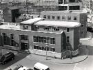 View: u11714 Friends Meeting House, Hartshead showing (top) construction of offices for Sheffield Newspapers Ltd.